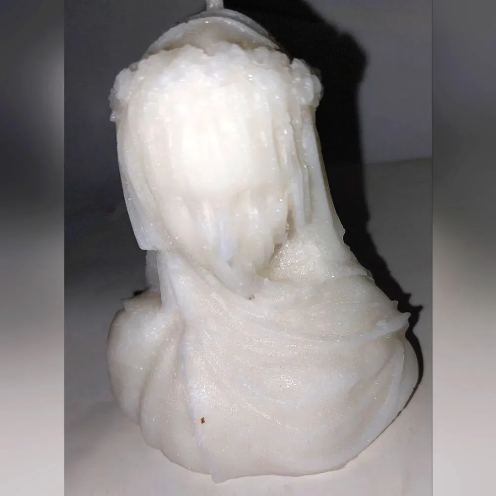 Hand crafted limited edition veiled Lady candle